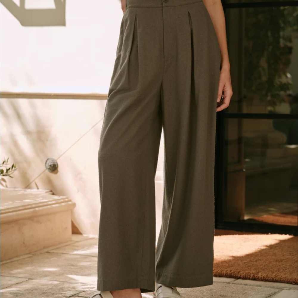 Jenni Kayne Relaxed Trouser in Moss
